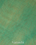 Aqua Blue Pure Maheshwari Silk Cotton Tissue Handloom Saree