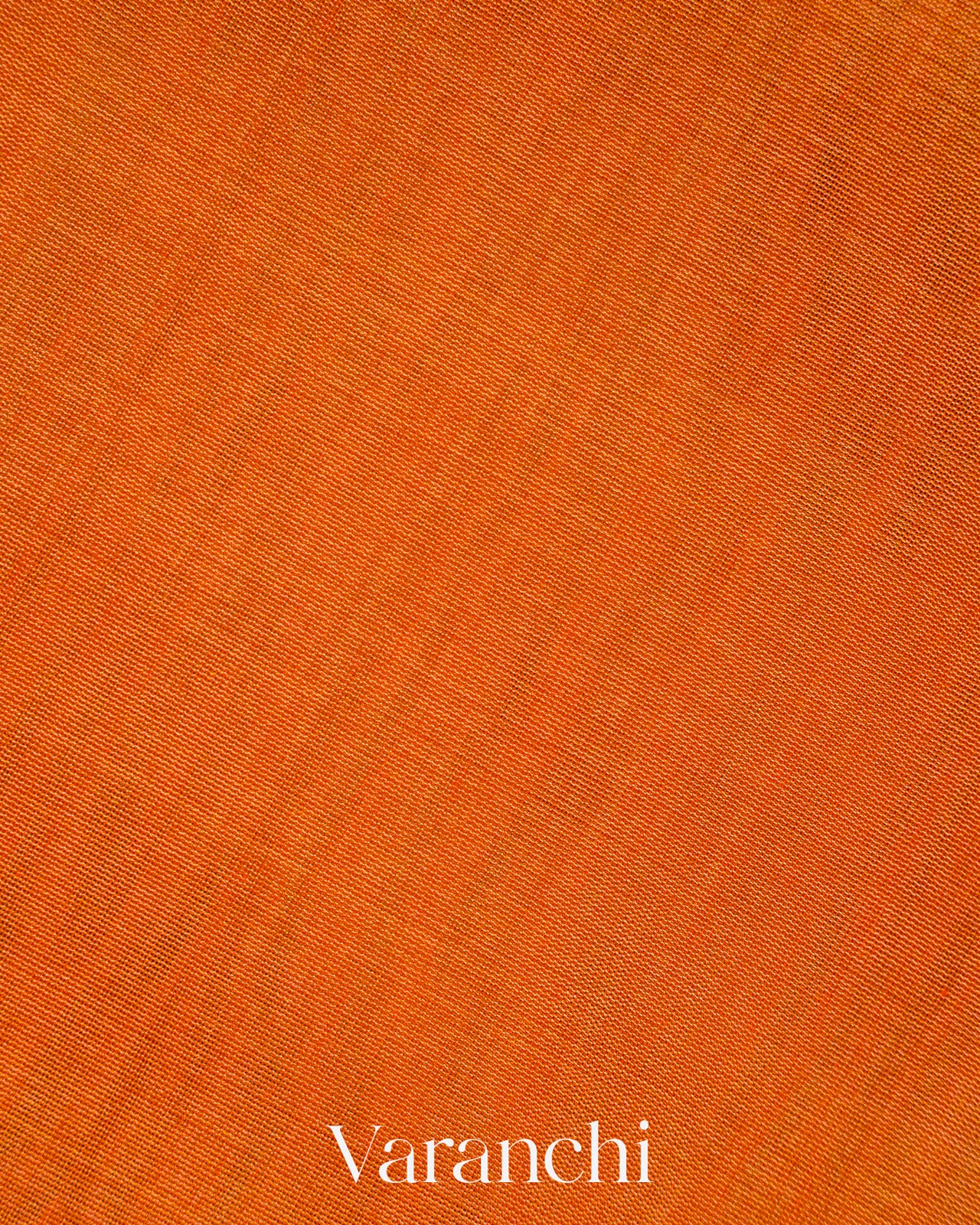 Tangerine OrangePure Maheshwari Silk Cotton Tissue Handloom Saree