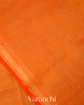 Tangerine OrangePure Maheshwari Silk Cotton Tissue Handloom Saree