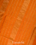 Tangerine OrangePure Maheshwari Silk Cotton Tissue Handloom Saree