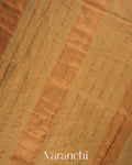 Golden Mustard Pure Maheshwari Tissue Silk Cotton Handloom Saree