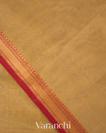 Golden Mustard Pure Maheshwari Tissue Silk Cotton Handloom Saree