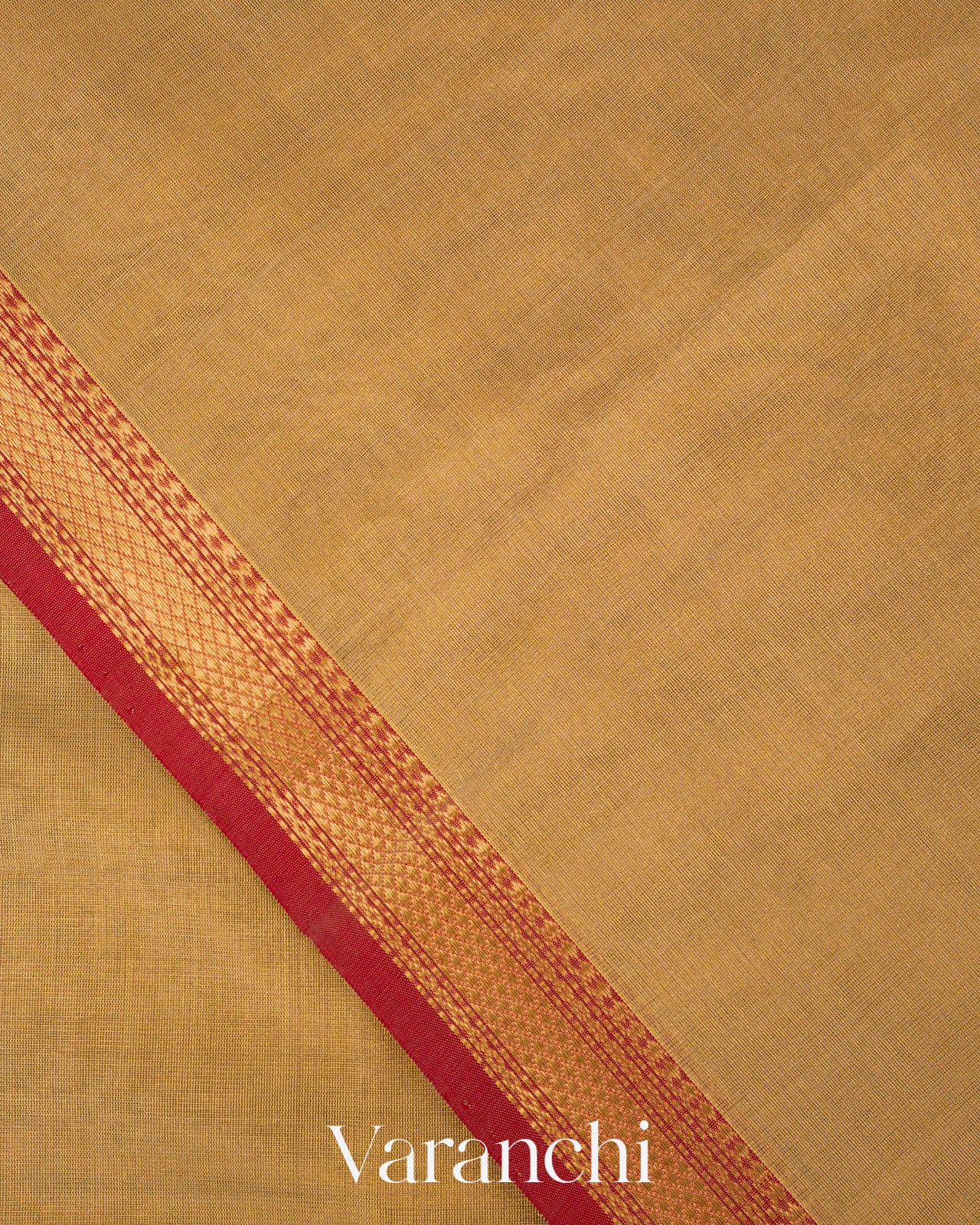 Golden Mustard Pure Maheshwari Tissue Silk Cotton Handloom Saree