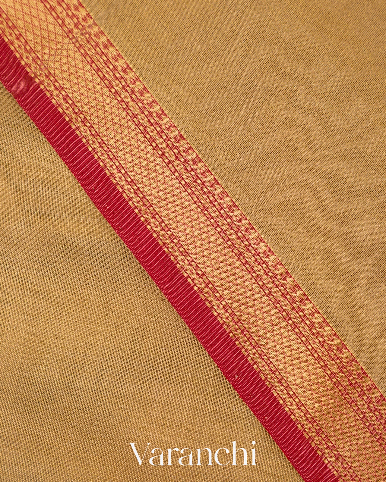 Golden Mustard Pure Maheshwari Tissue Silk Cotton Handloom Saree