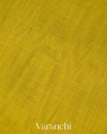 Lemon Yellow Pure Maheshwari Silk Cotton Tissue Handloom Saree