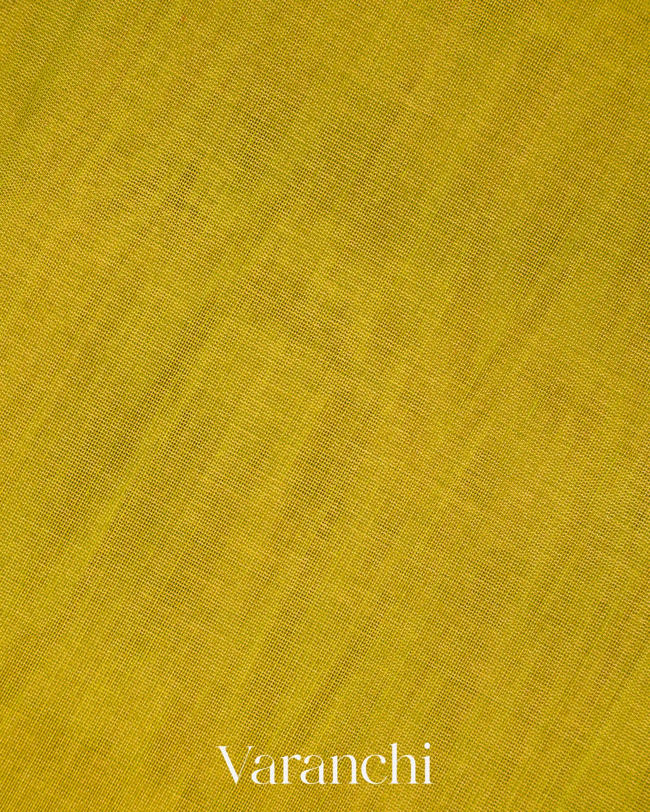 Lemon Yellow Pure Maheshwari Silk Cotton Tissue Handloom Saree
