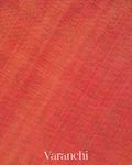 Coral Pink Pure Maheshwari Silk Cotton Tissue Handloom Saree