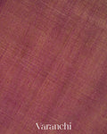Mauve Purple Pure Maheshwari Silk Cotton Tissue Handloom Saree