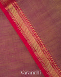 Mauve Purple Pure Maheshwari Silk Cotton Tissue Handloom Saree