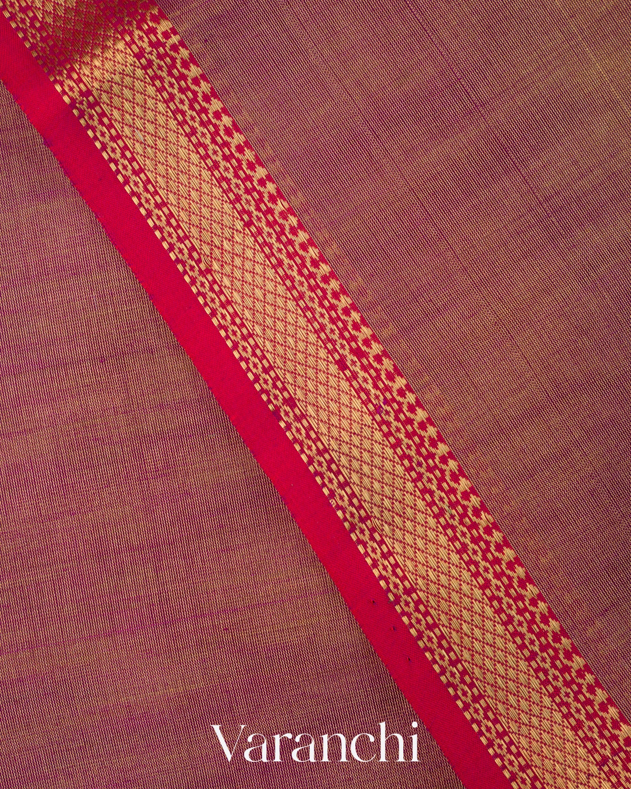 Mauve Purple Pure Maheshwari Silk Cotton Tissue Handloom Saree