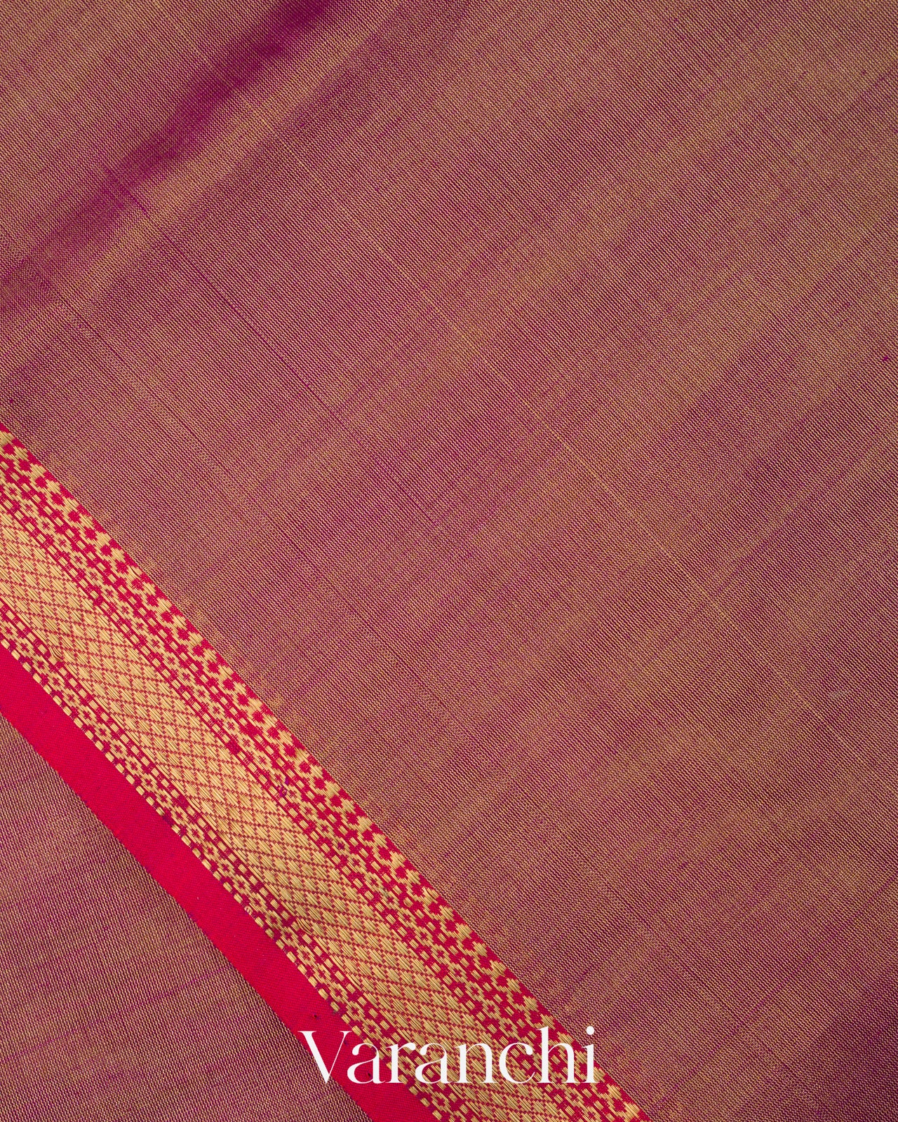 Mauve Purple Pure Maheshwari Silk Cotton Tissue Handloom Saree