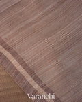 Brown with Sequin Embroidery Pure Muslin Silk Handloom Saree