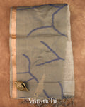 Grey Jamdani Pure Muslin Silk Handloom Saree