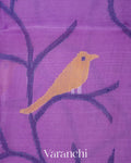 Violet Jamdani Pure Muslin Silk Handloom Saree
