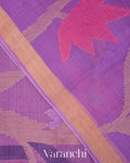 Violet Jamdani Pure Muslin Silk Handloom Saree