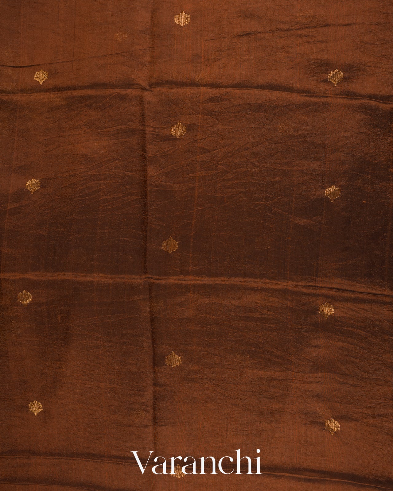 Choclate Brown Jamdani Pure Mulberry Silk Handloom Saree