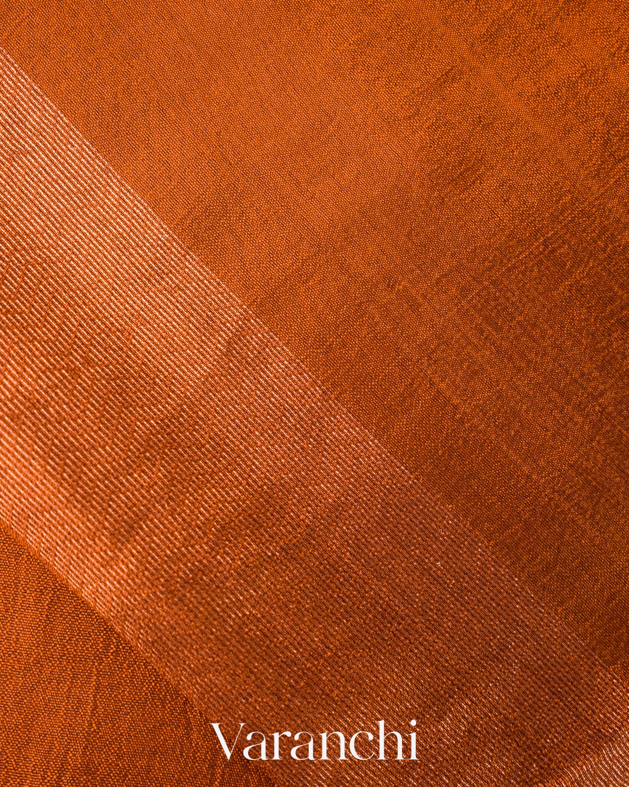 Copper Brown Jamdani Pure Mulberry Silk Handloom Saree