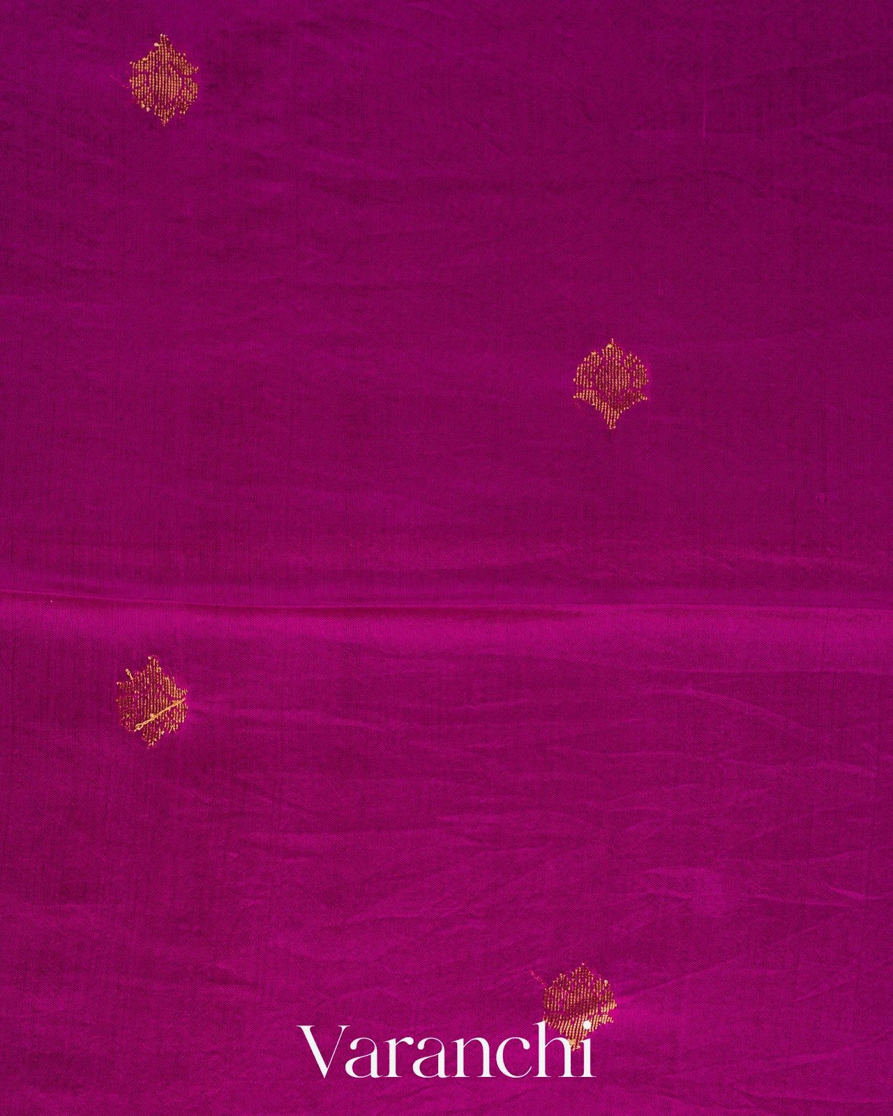 Deep Magenta Jamdani Pure Mulberry Silk Handloom Saree
