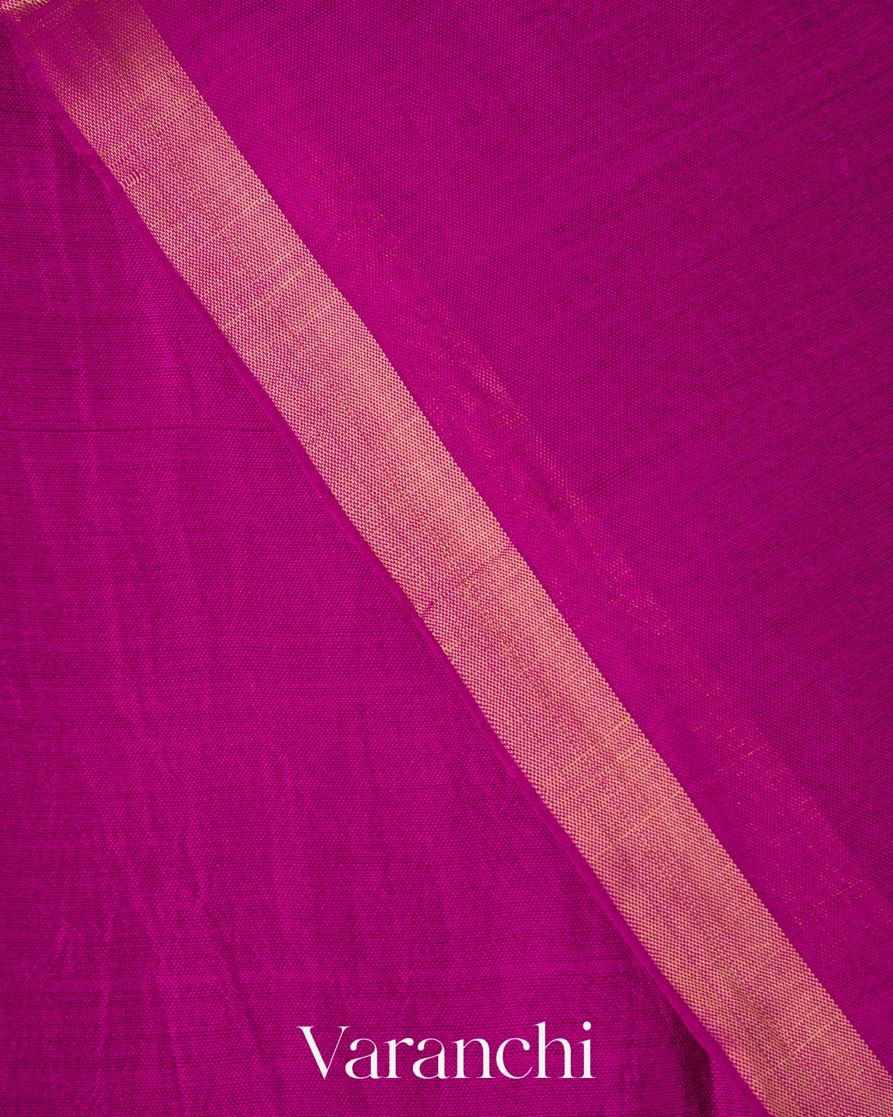 Deep Magenta Jamdani Pure Mulberry Silk Handloom Saree