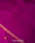 Deep Magenta Jamdani Pure Mulberry Silk Handloom Saree