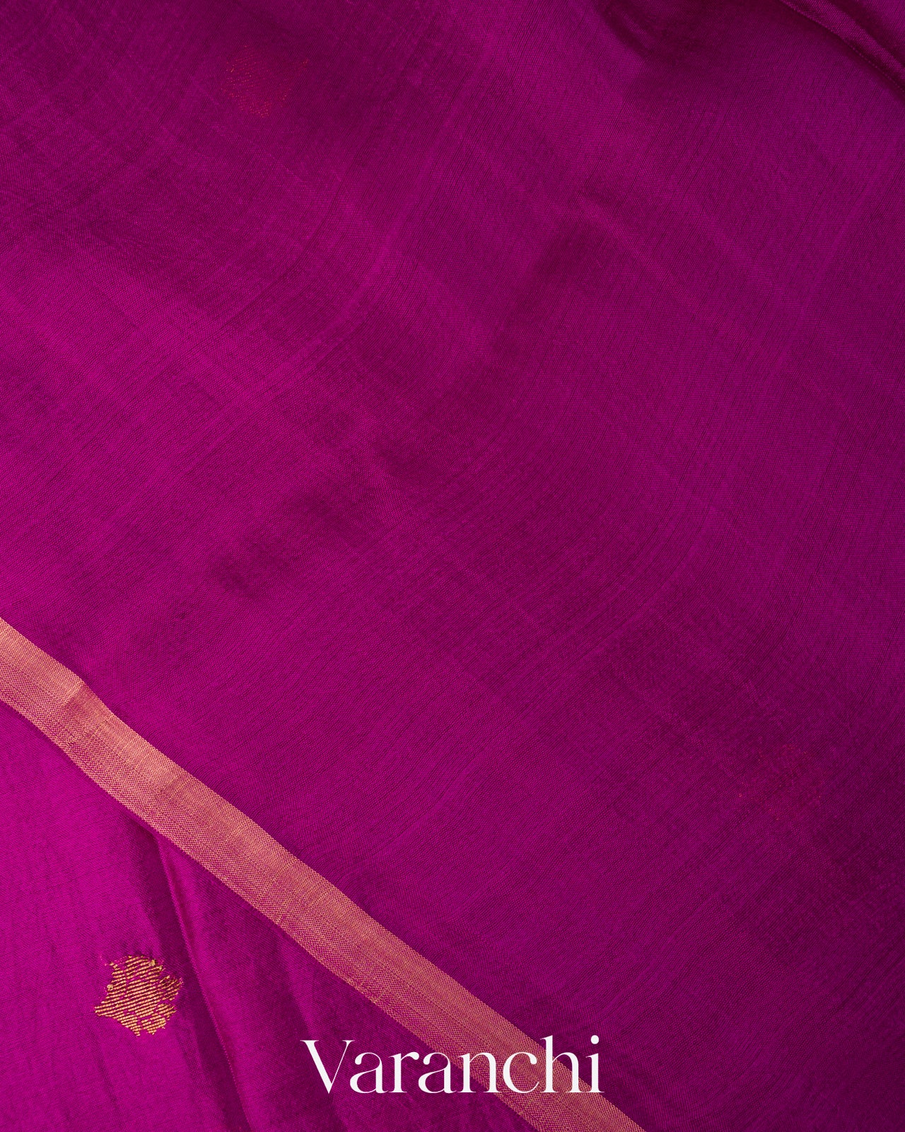 Deep Magenta Jamdani Pure Mulberry Silk Handloom Saree
