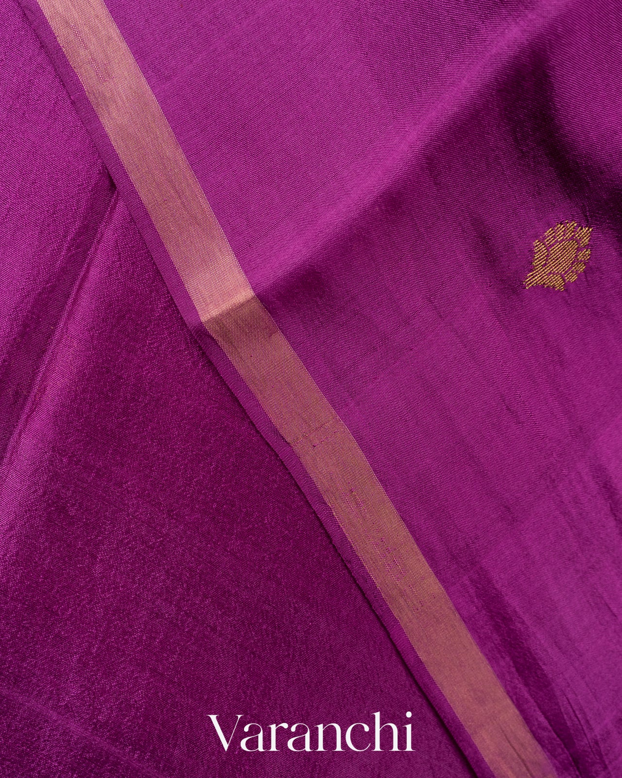 Deep Magenta Jamdani Pure Mulberry Silk Handloom Saree