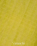 Lime Green with Sequin Embroidery Pure Muslin Silk Handloom Saree