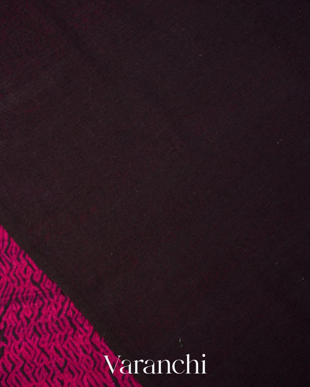 Magenta Zigzag Striped Print Pure Matka Silk Handloom Saree