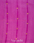 Magenta Sequin Pure Matka Silk Handloom Saree
