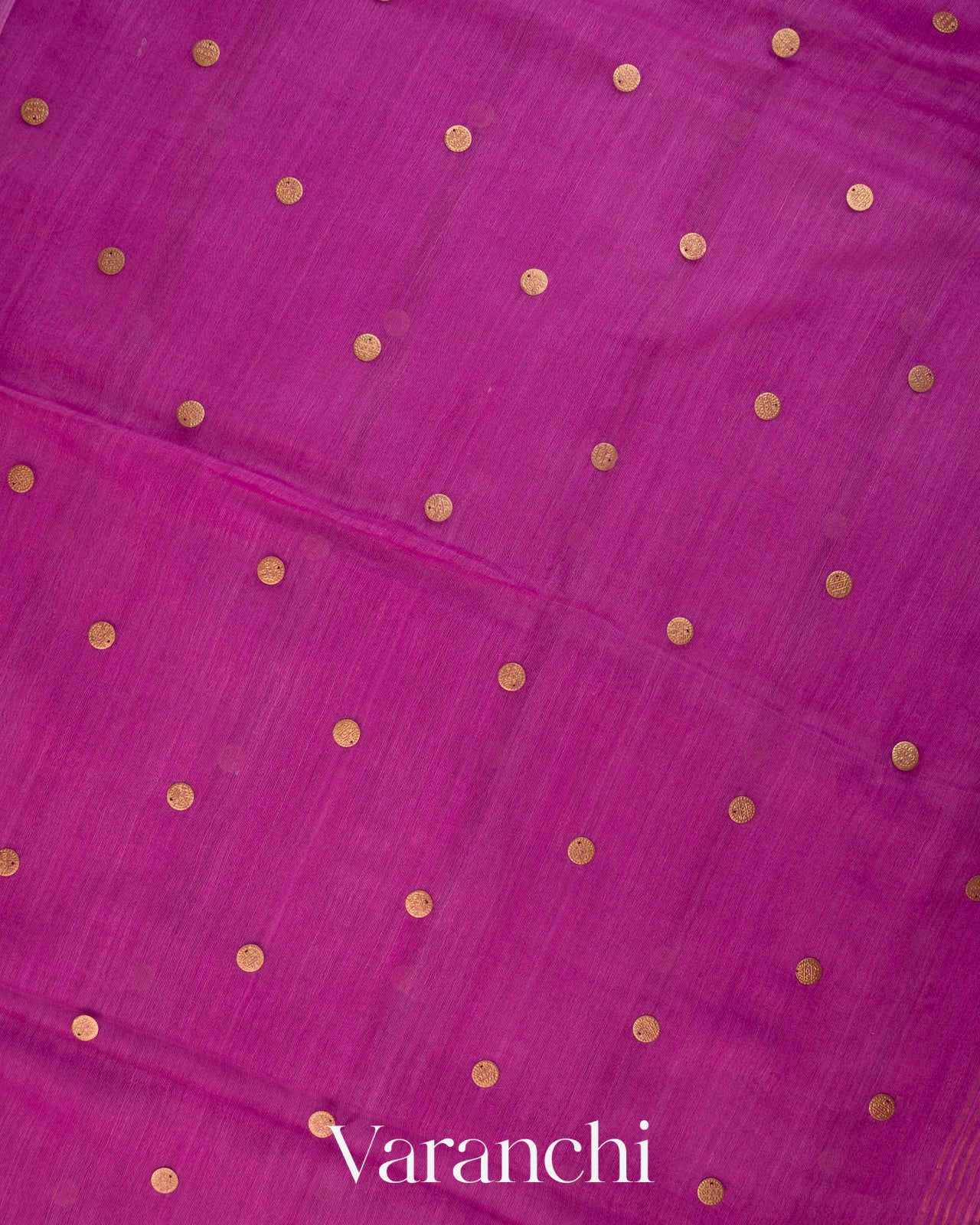 Magenta Sequin Pure Matka Silk Handloom Saree