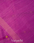 Magenta Sequin Pure Matka Silk Handloom Saree