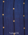 Navy Blue Sequin Pure Matka Silk Handloom Saree
