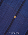 Navy Blue Sequin Pure Matka Silk Handloom Saree