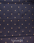 Navy Blue Sequin Pure Matka Silk Handloom Saree