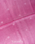 Baby Pink Jamdani Pure Tussar Silk Handloom Saree