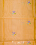Deep Butter Yellow Jamdani Pure Muslin Silk Handloom Saree