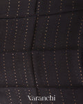 Black Sequin Jamdani Paithani Pallu Pure Muslin Silk Handloom Saree