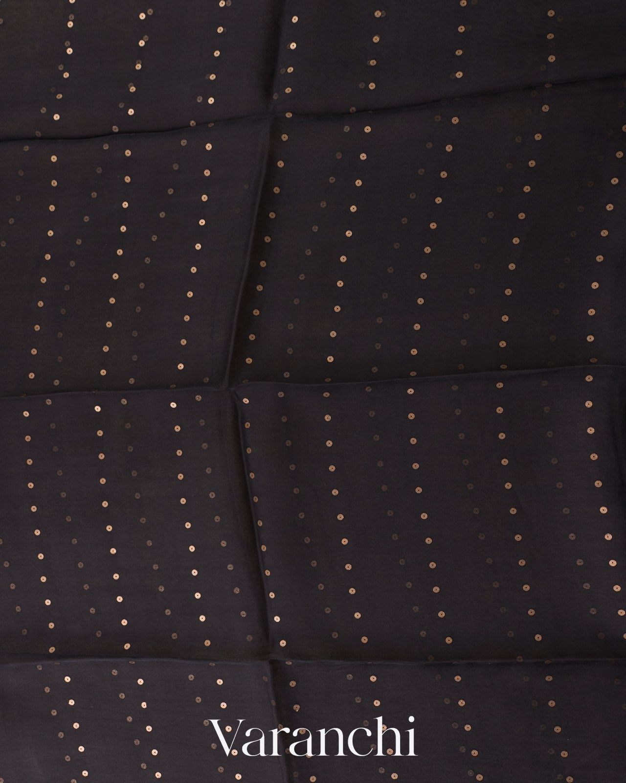 Black Sequin Jamdani Paithani Pallu Pure Muslin Silk Handloom Saree