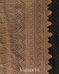 Jet Black Pure Khaddi Georgette Silk Handloom Saree