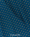 Peacock Blue Pure Khaddi Georgette Silk Saree