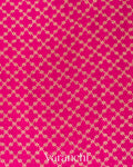 Rani Pink Checkered Pure Khaddi Georgette Silk Handloom Saree