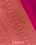 Bottle Green Pure Khaddi Georgette Silk Handloom Saree