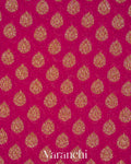 Rani Pink Pure Khaddi Georgette Silk Handloom Saree