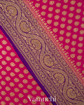 Rani Pink Pure Khaddi Georgette Silk Saree