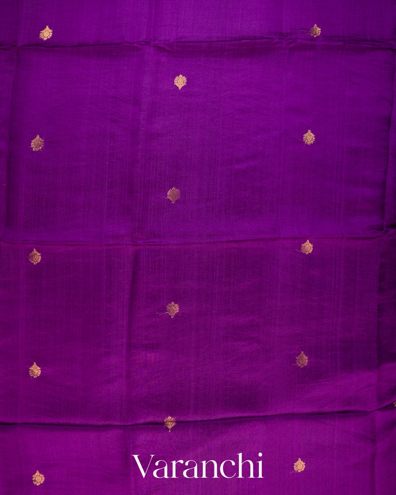 Deep Purple Jamdani Pure Mulberry Silk Handloom Saree