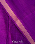 Deep Purple Jamdani Pure Mulberry Silk Handloom Saree
