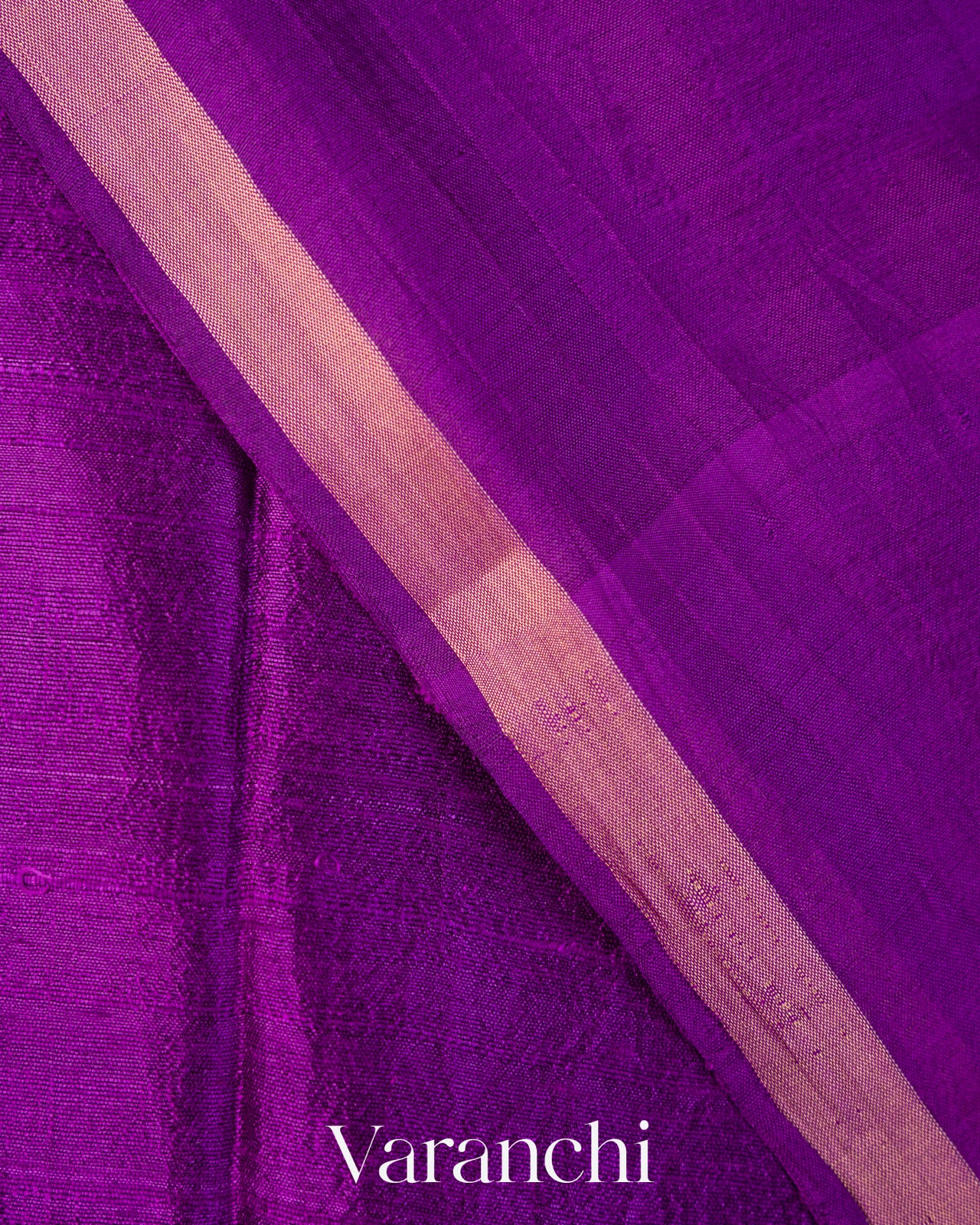 Deep Purple Jamdani Pure Mulberry Silk Handloom Saree