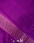 Deep Purple Jamdani Pure Mulberry Silk Handloom Saree