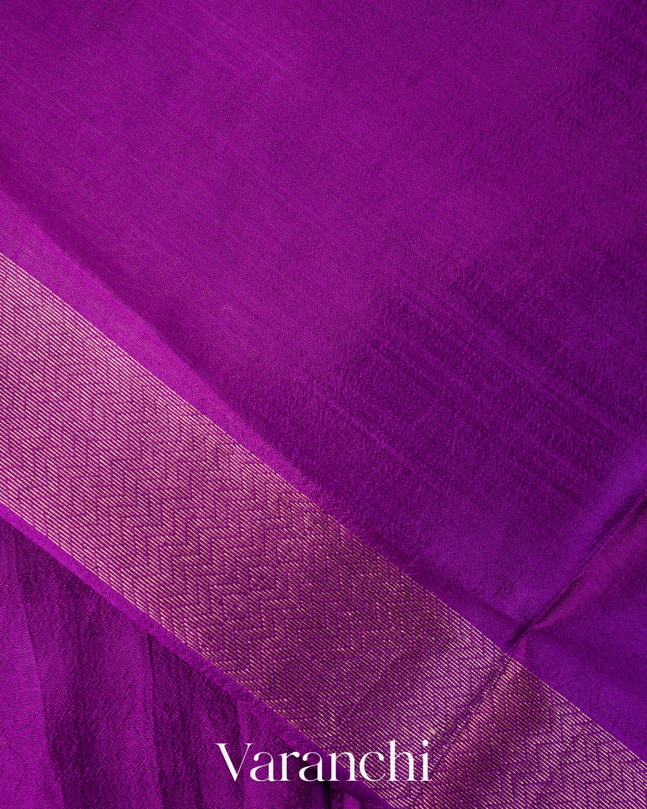 Deep Purple Jamdani Pure Mulberry Silk Handloom Saree