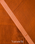 Copper Brown Pure Mulberry Silk Handloom Saree